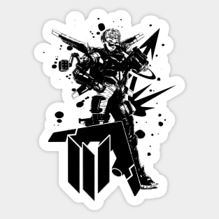 Valkyrie b&w art Sticker